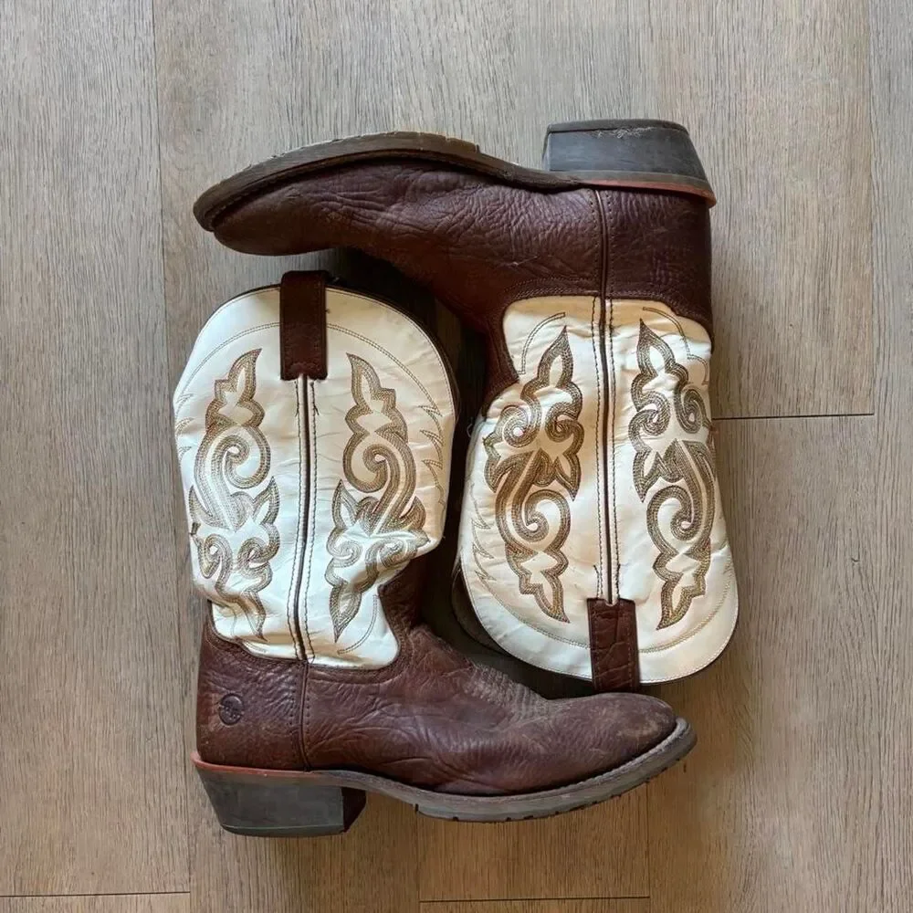 Unbranded Men's Brown and Tan Boots